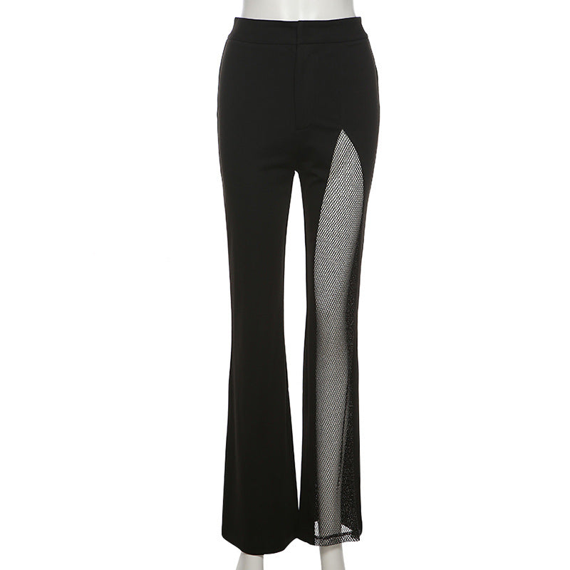 Fashion Gauze High Waist Casual Trumpet Pants