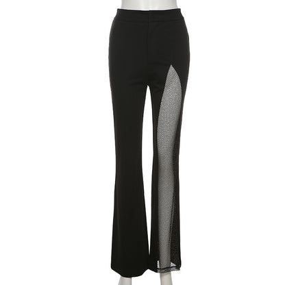 Fashion Gauze High Waist Casual Trumpet Pants