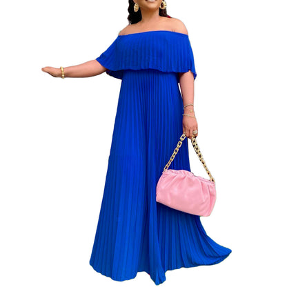 Summer Sexy Off The Shoulder Stapless Long Dresses