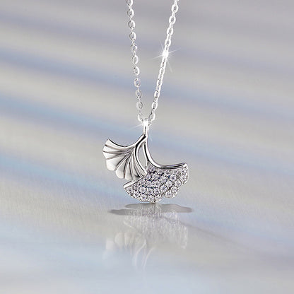 Gingko Desgned Sterling Sliver Necklace for Women