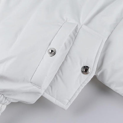 Women Cotton Zipper Short Coats
