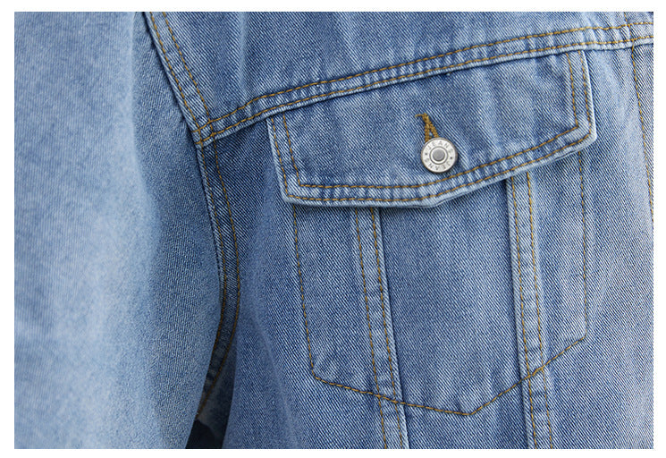 Casual Plus Sizes Fall Denim Vest for Women
