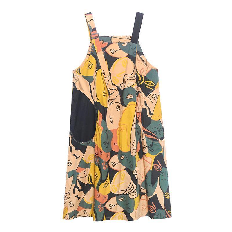 Retro Women Print Cozy Long Dresses-STYLEGOING