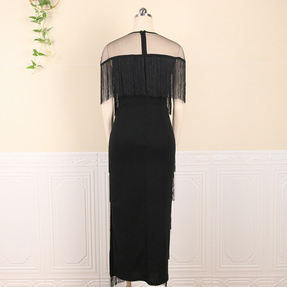 Designed Tassels Plus Sizes Party Dresses