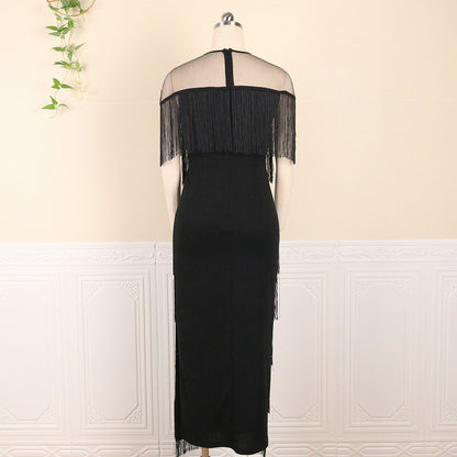 Designed Tassels Plus Sizes Party Dresses
