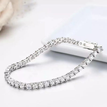 Sterling Silver Fashion Zircon Bracelets
