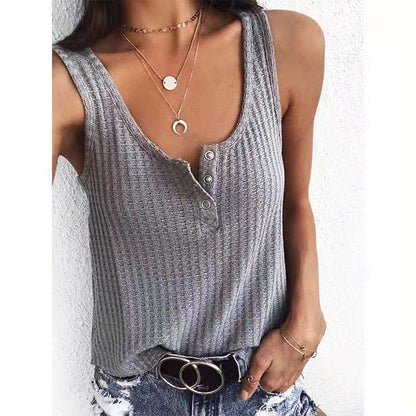 Summer U Neck Sleeveless Tank Tops