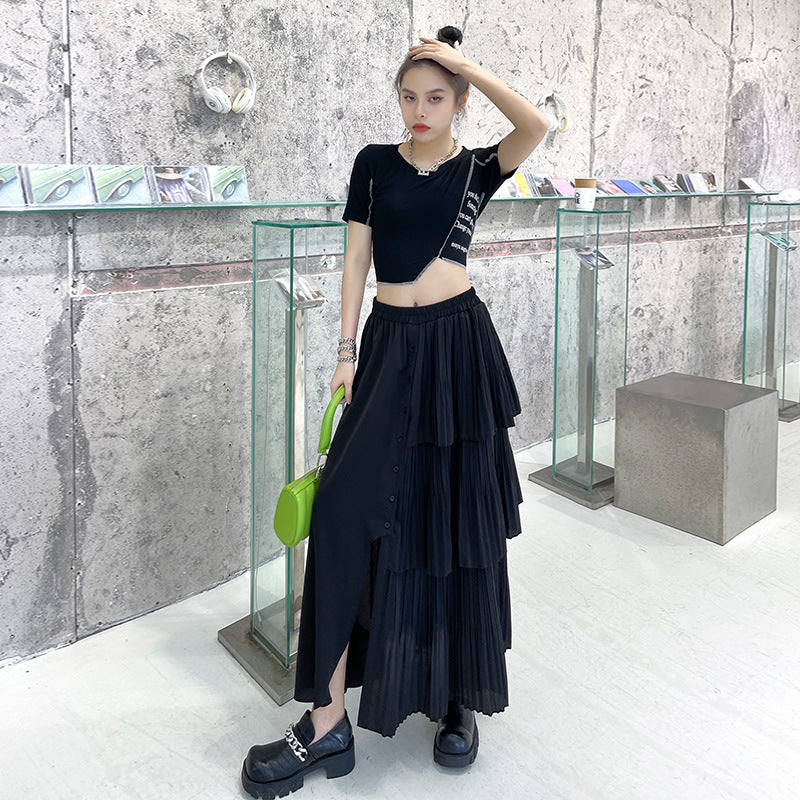 Summer Black High Waist Women Skirts