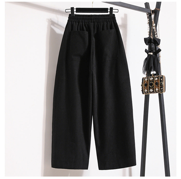 Plus Sizes Fall Wide Legs Pants for Women