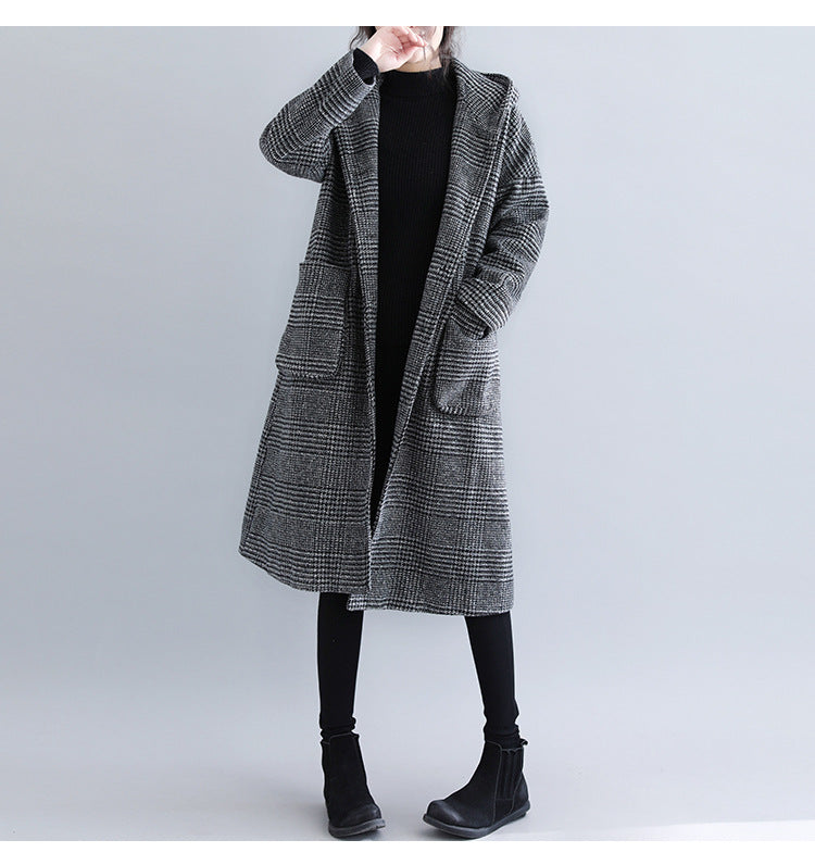 Casual Woolen Plus Sizes Women Overcoats