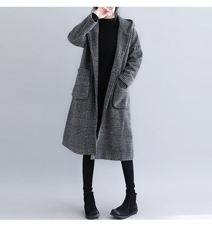 Casual Woolen Plus Sizes Women Overcoats