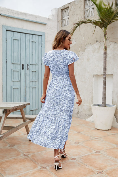 Summer Women Puff Sleeves Long Sleeves Dresses