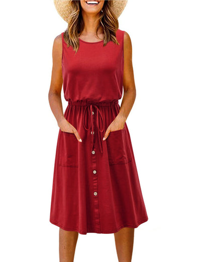 Casual Summer Sleeveless Vest Dresses