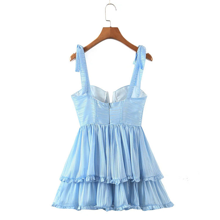 Sweety Summer Cake Style Backless Mini Dresses