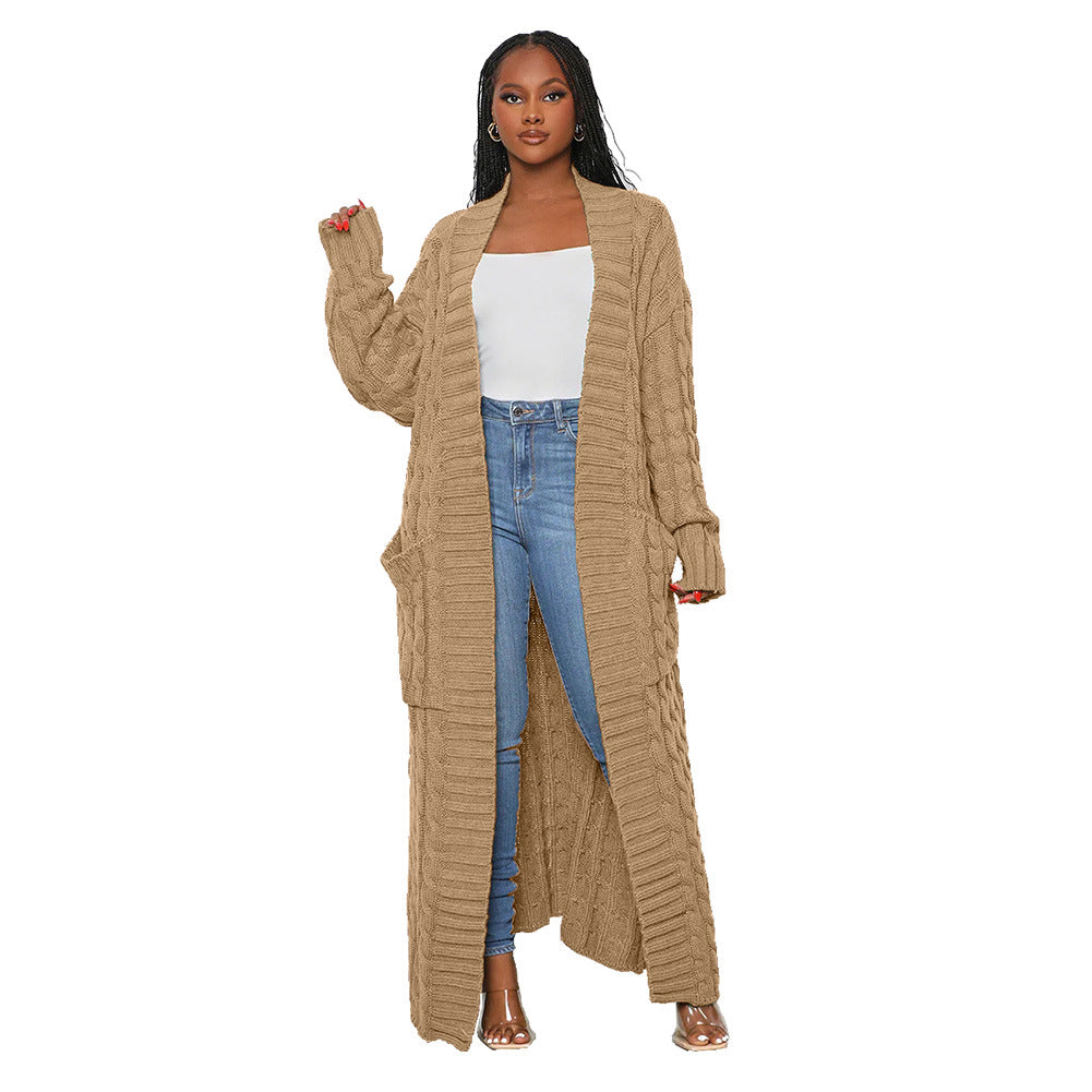 Casual Long Knitted Cardigan Overcoats for Women