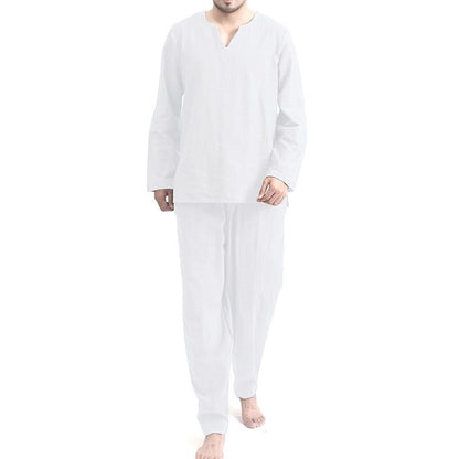 Casual Long Sleeves Loose Men's Fall Sleepwear-STYLEGOING