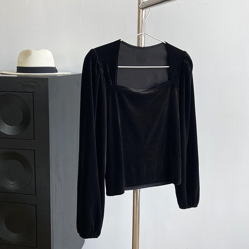 Elegant Square Neck Women Pullover Shirts