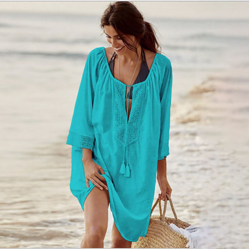 Casual Lace Design Summer Holiday Bikini Cover Ups