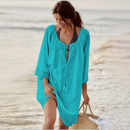 Casual Lace Design Summer Holiday Bikini Cover Ups