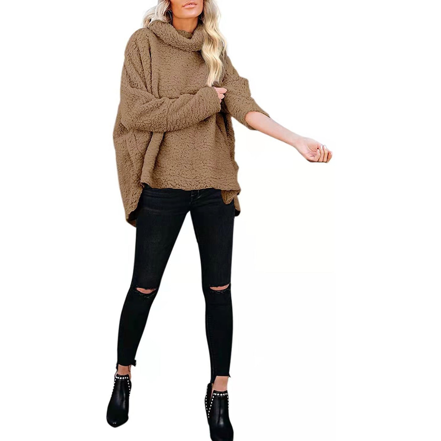 Women Warm Turtleneck Woolen Plus Sizes Winter Sweaters
