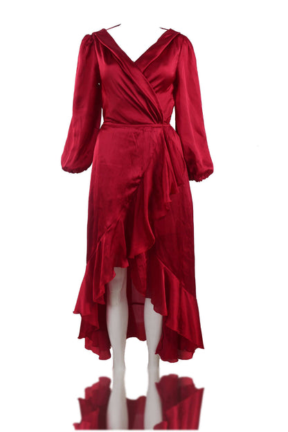 Wine Red Summer Long Beach Holiday Dresses