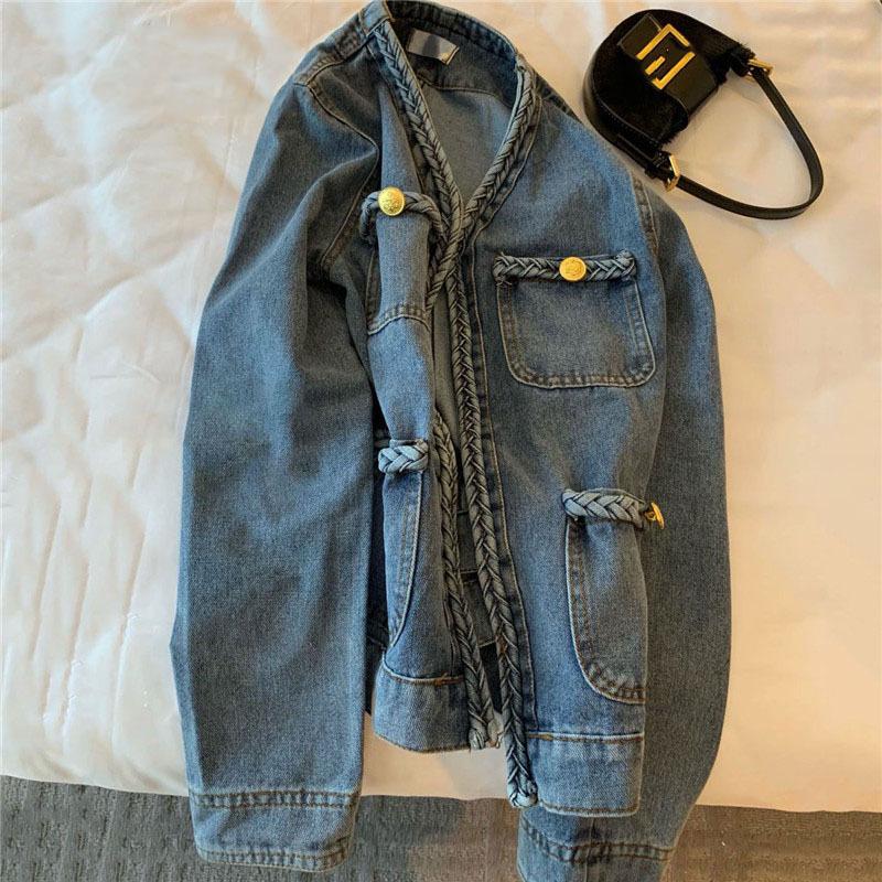 Fashion Long Sleeves Denim Fall Cardigans