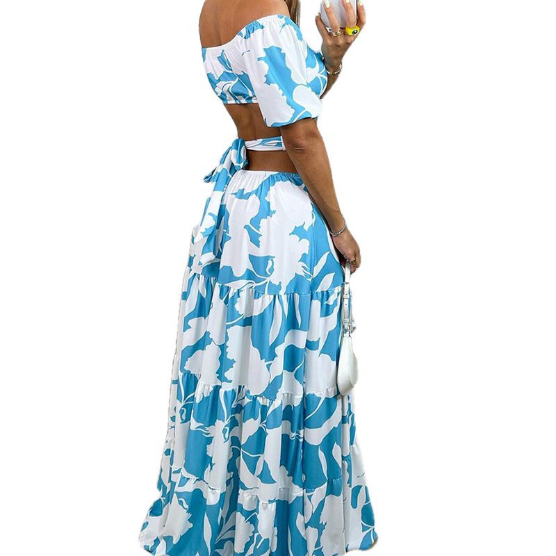 Sexy Off The Shoulder High Waist Summer Maxi Dresses