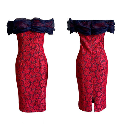 Sexy Off The Shoulder Plus Sizes Lace Party Dresses