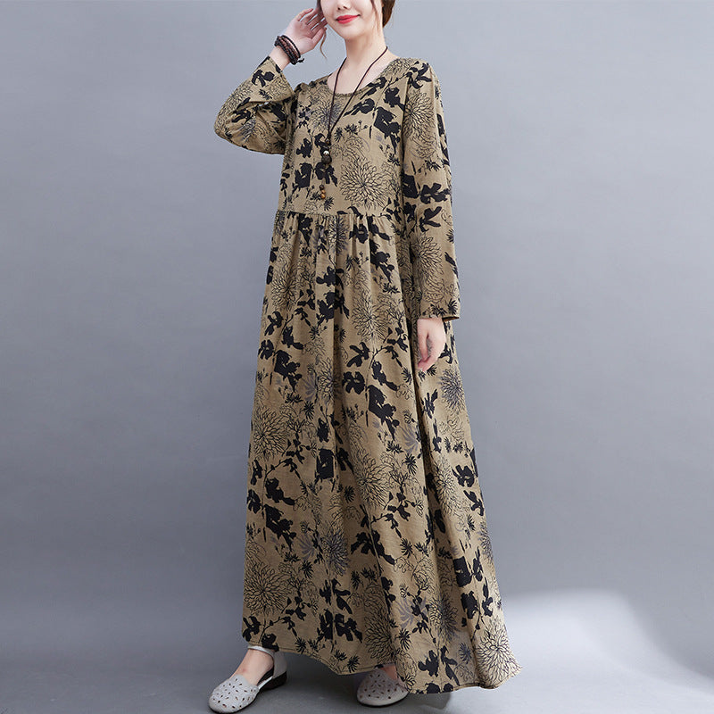 Vintage Plus Sizes Long Sleeves Fall Dresses