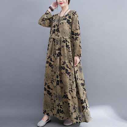 Vintage Plus Sizes Long Sleeves Fall Dresses