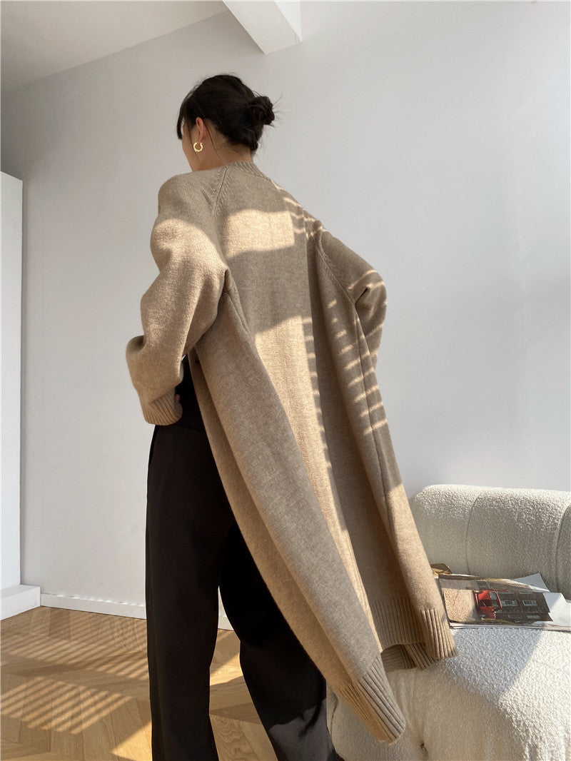 Classy Knitting Cozy Women Long Cardigans