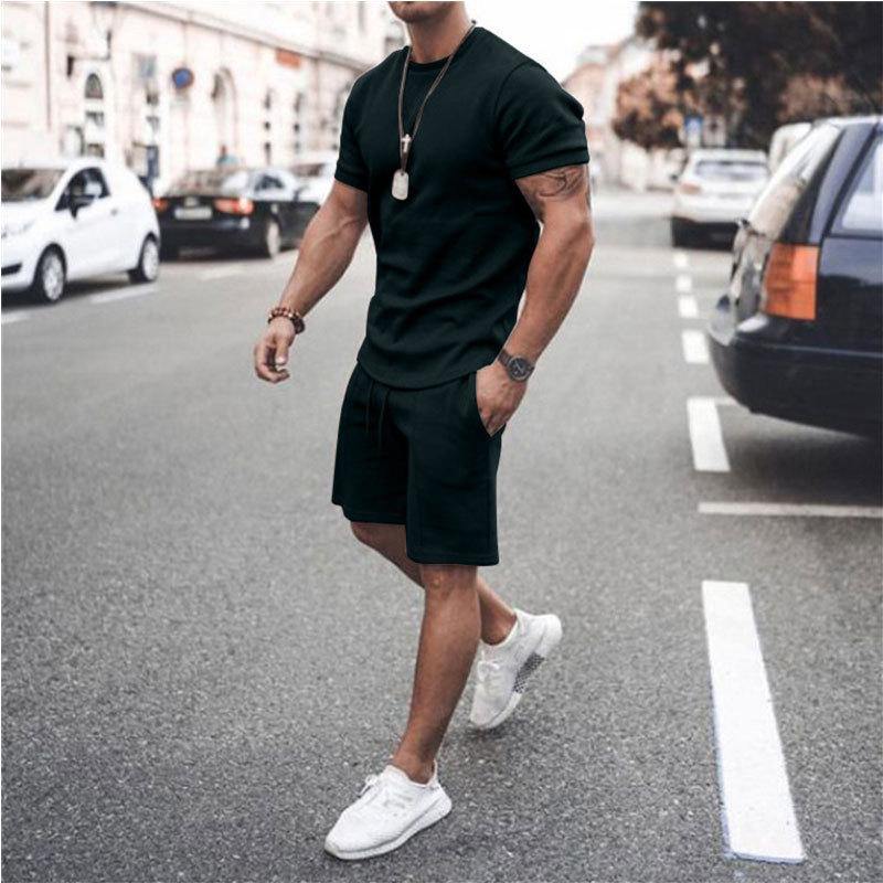Men's Short Sleeves T-shirts&Pants Suits-STYLEGOING