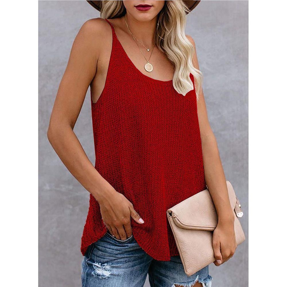 Women Summer Knitting Loose Striped Crop Tops-STYLEGOING