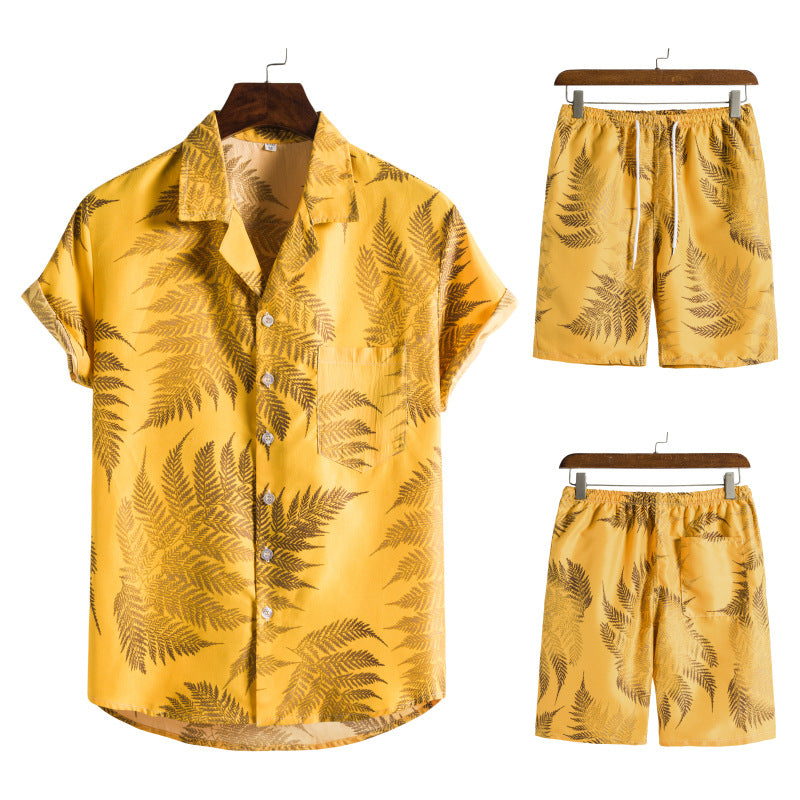 Summer Hawaii Floral Men‘s Beach Sets