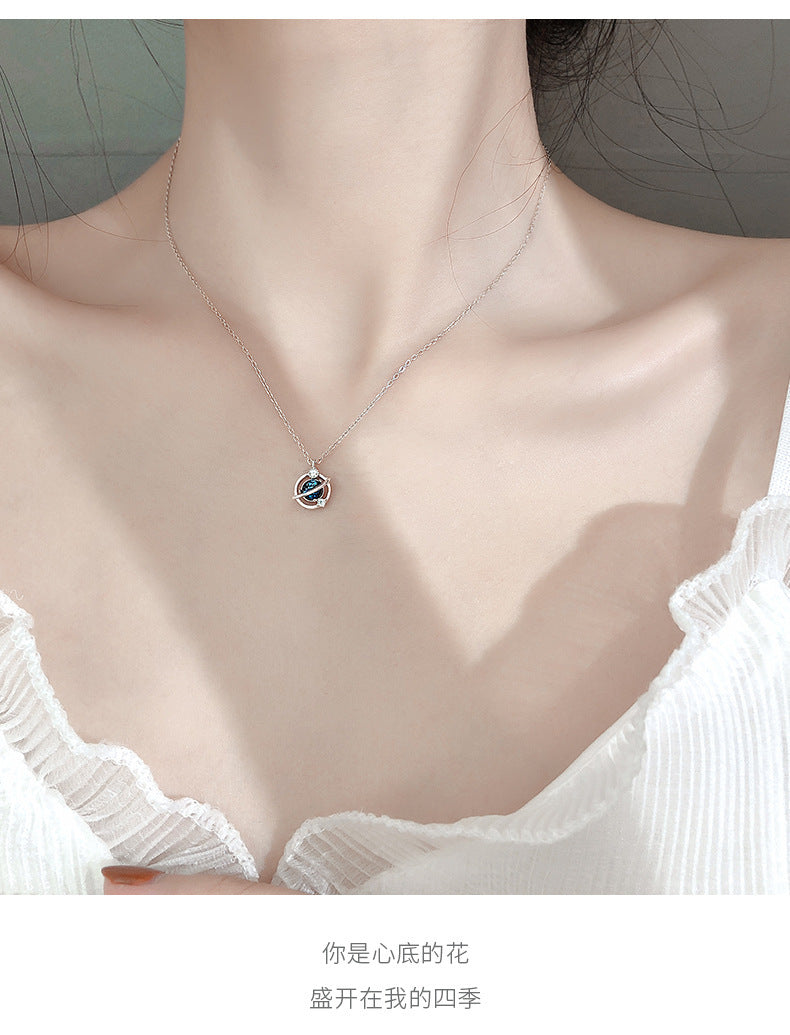 Fantasy Planet Design Silver Necklace for Women