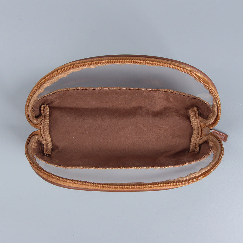Portable Woven Women Transparent Make Up Bags for Traveling