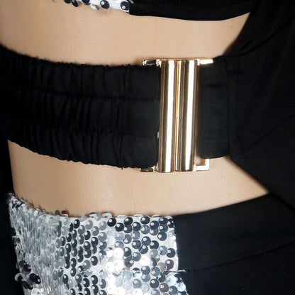 Sexy Bodycon Sequined 3pcs Short Dresses-STYLEGOING