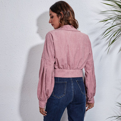 Casual Women Corduroy Jacket Coats