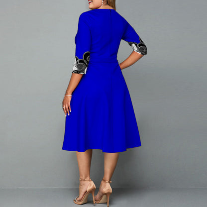 Elegant 3/4 Length Sleeves Plus Sizes Fall Dresses
