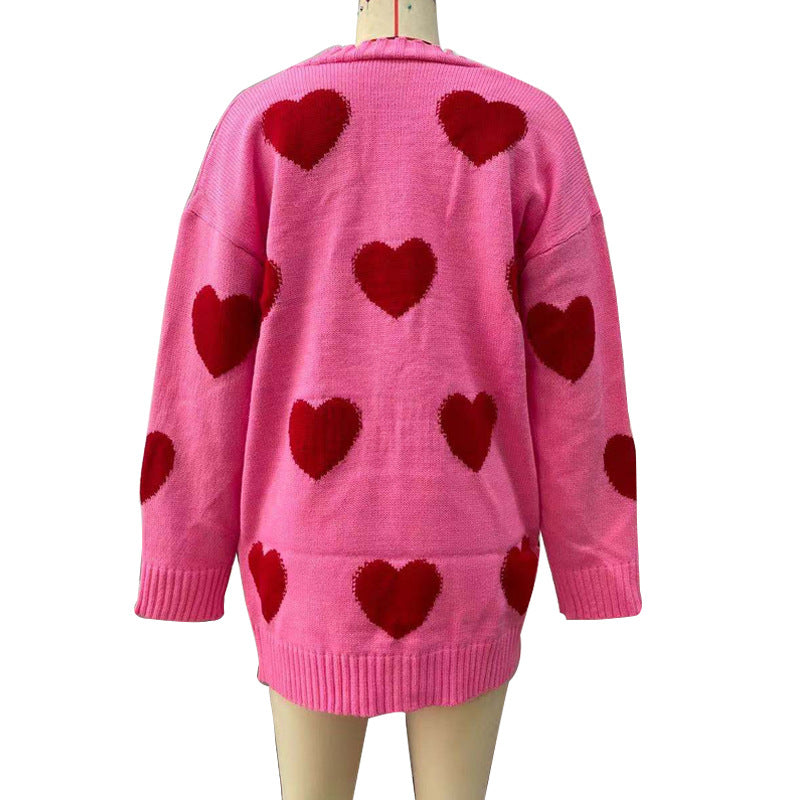 Casual Sweetheart Flower Knitting Cardigan Sweaters