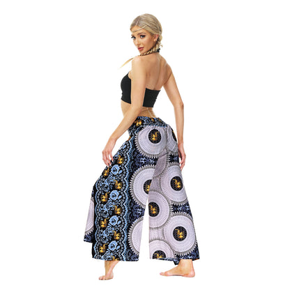 Casual Floral Print Women Yoga Loose Pants
