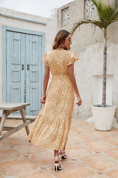 Summer Women Puff Sleeves Long Sleeves Dresses