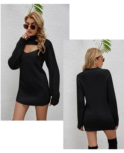 Sexy Long Sleeves Knitting High Neck Knitting Sweaters--Free Shipping at meselling99