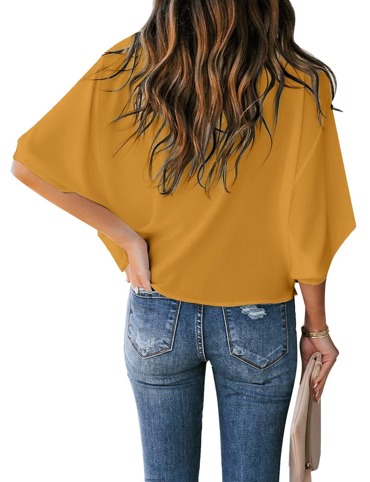 Summer Women Chiffon Leisure Blouses Shirts