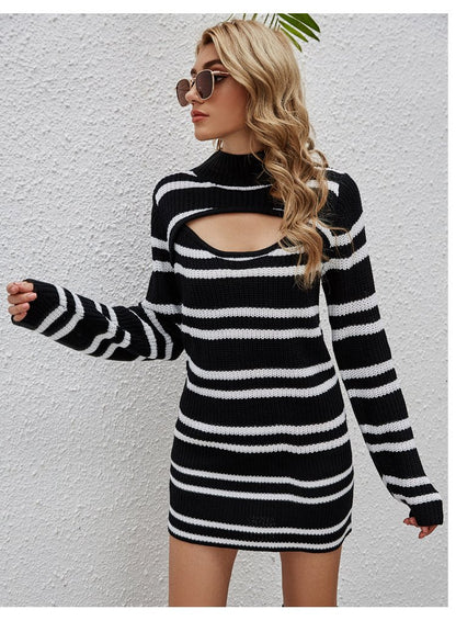 Sexy Long Sleeves Knitting High Neck Knitting Sweaters--Free Shipping at meselling99
