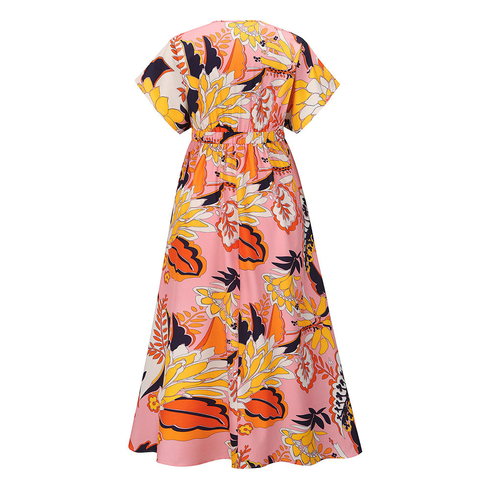 Summer Casual Bat Sleeves Beach Long Dresses