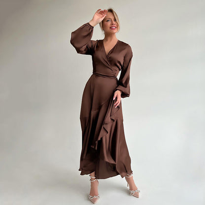 Elegant High Waist Long Sleeves Dresses