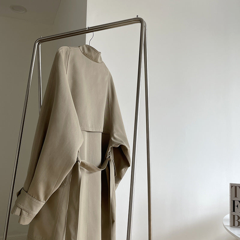 Casual Fashion Women Long Overcoats with Belt