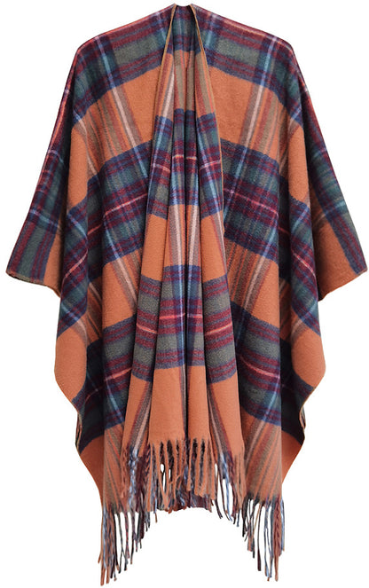 Winter Tassels Shawls Cape for Women