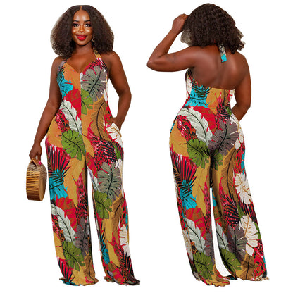 Summer Dyed Loose Jumpsuits for Women